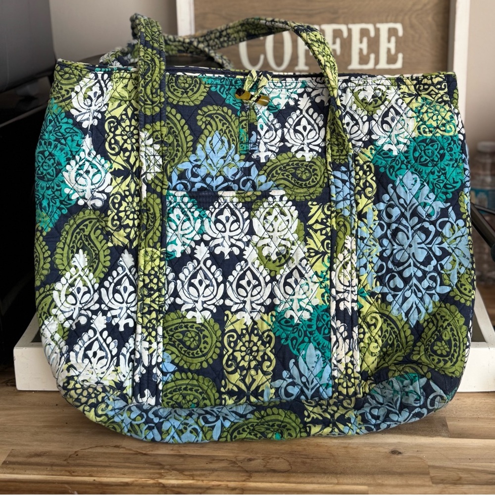 Stylish Green and Blue Vera Bradley bag